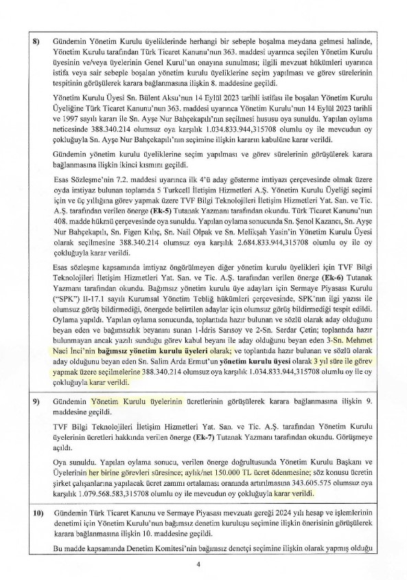 Turkcell’in yeni yönetim kurulu üyesi Boğaziçi Üniversitesi Rektörü Prof. Dr. Mehmet Naci, aylık 150 bin TL ücret alacak 3