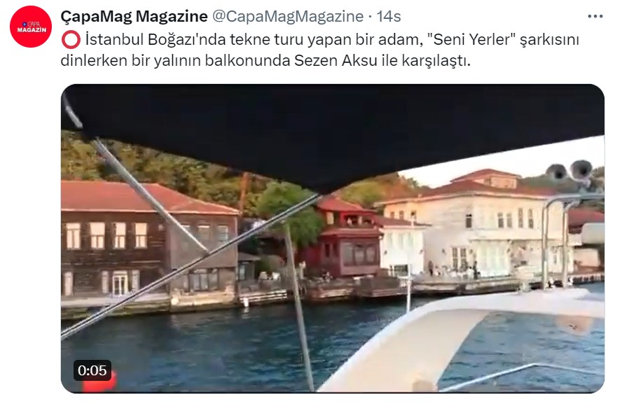 “seni Yerler” şarkısıyla Tekne Turu Yapanlar Sezen Aksu’yu Gökte Ararken Yalı Balkonunda Buldu