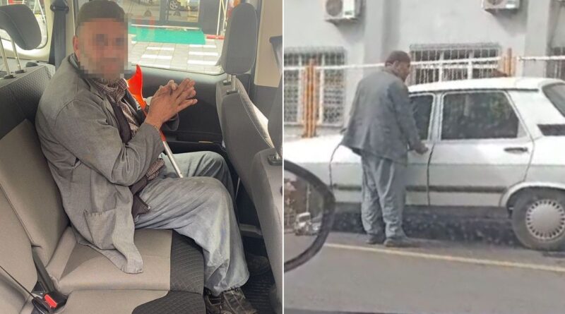 Dilenmeye aracıyla gitmiş! Yaşlı kılığına girip 2 saatte 1.600 TL toplamış 1