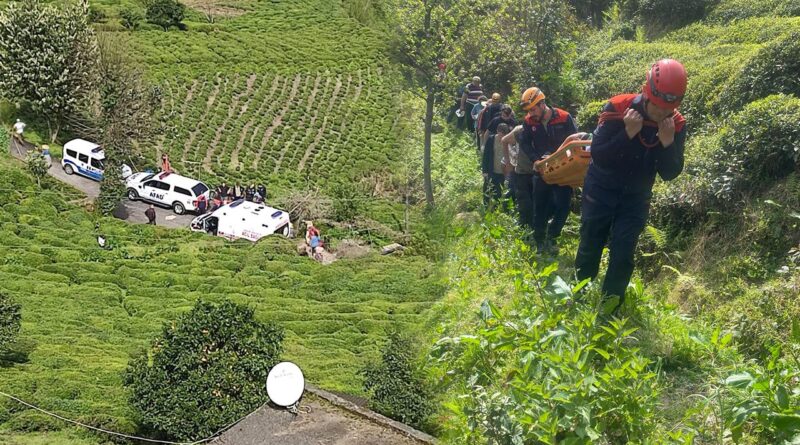 Rize’de ilkel teleferikten düşen 2 kişi ağır yaralandı 1