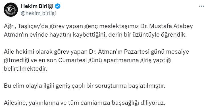 Dr Mustafa Atabey Atman öldü mü, intihar mı etti?