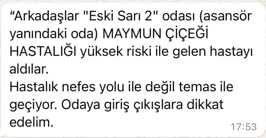 Türkiye'de maymun çiçeği hastalığı var mı