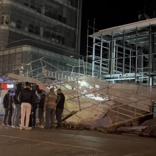 Fırtına nedeniyle Bursa'da ağaçlar ve tabelalar yerinden sökülmüş.-2