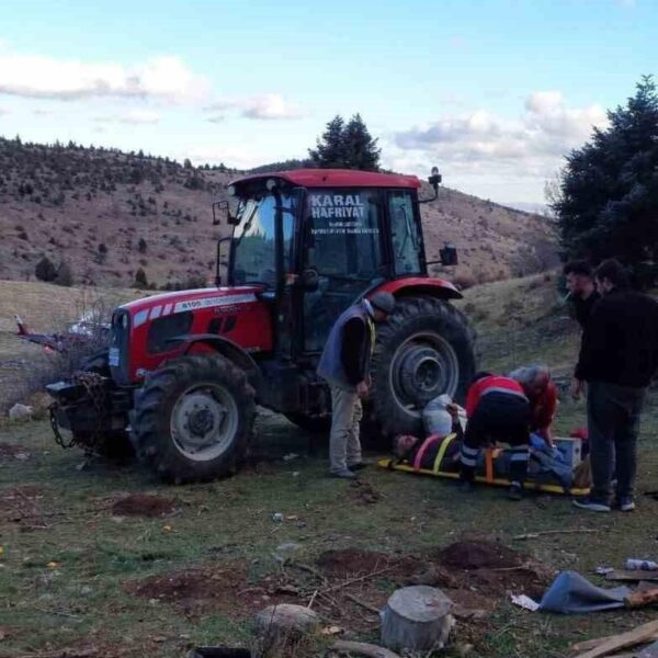 Taraşcı Mahallesi'nde ambulans helikopteriyle yapılan kurtarma çalışması