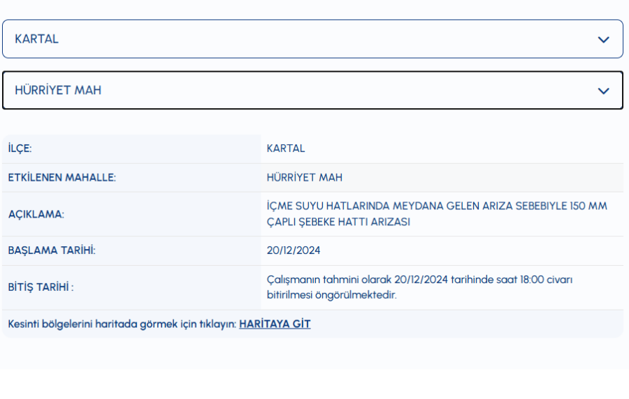 iski istanbul su kesintisi