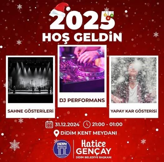 Didim Belediyesi tarafından düzenlenen yılbaşı gecesi şöleni