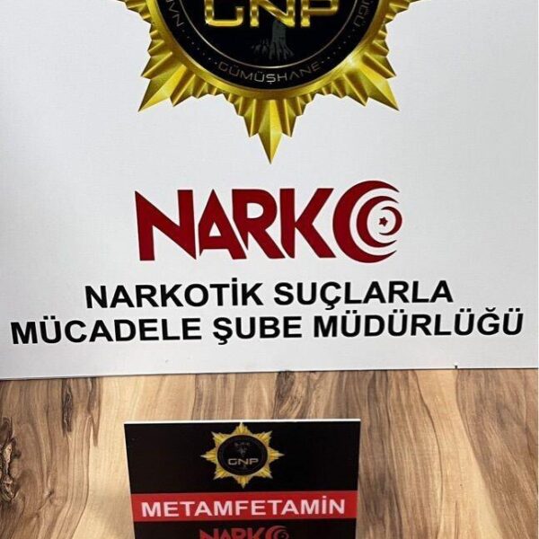 Gümüşhane'de uyuşturucu taşıma işlemi sonucu tutuklama
