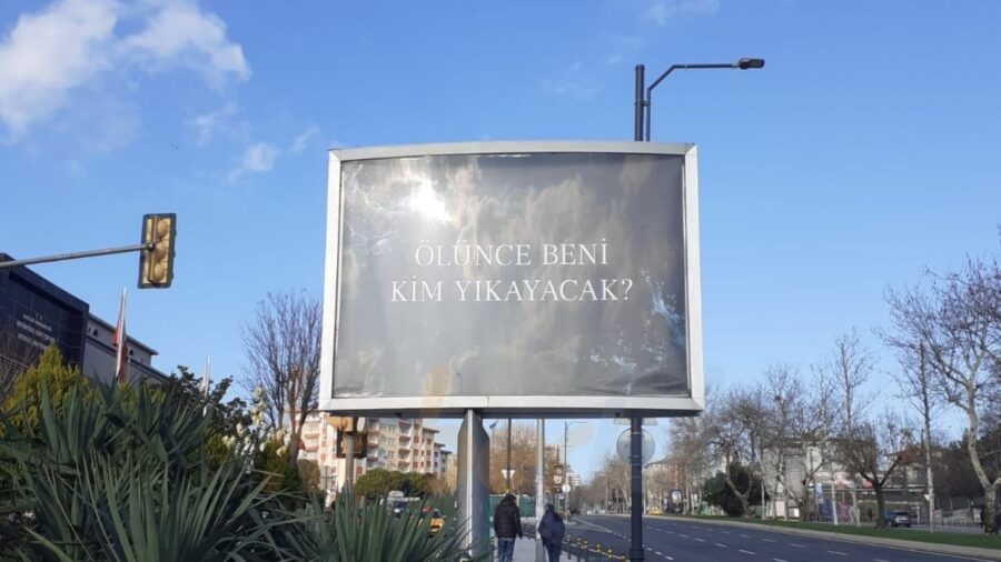 ölünce beni kim yıkayacak reklam afişi