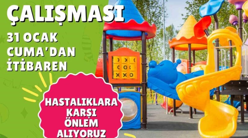 Nazilli'de Çocuk Oyun Alanları Dezenfekte Edilecek 1