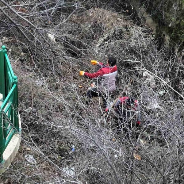 Tokat Belediyesi ekiplerinin Sağ Sahil Sulama Kanalı'nda temizlik çalışmaları-1