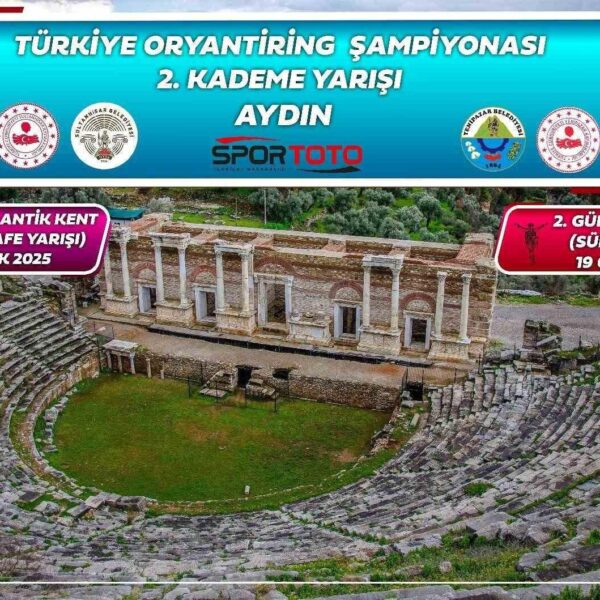Türkiye Oryantiring Şampiyonası yarışmacıları Nysa Antik Kenti'nde-1