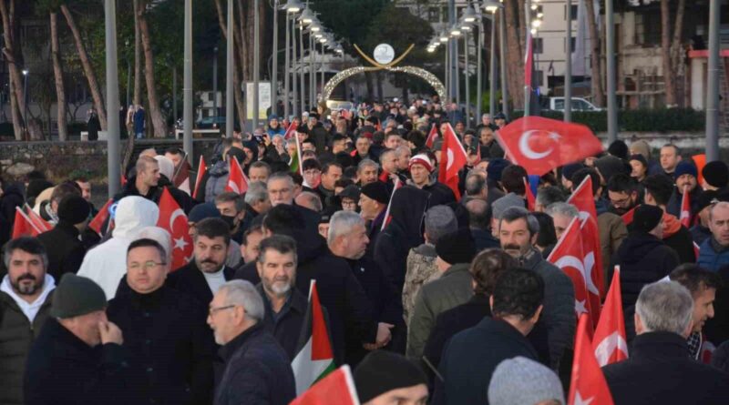Ünye'de Gazze'deki Müslümanlar için Duvar Eylemi 1