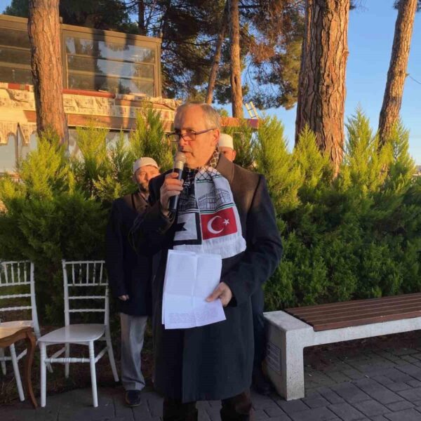Ünye İskelesi'nde Gazze için düzenlenen protesto gösterisi