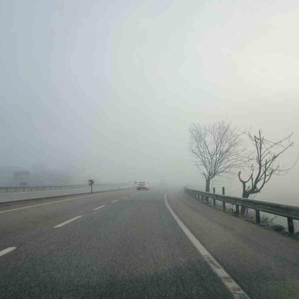 Yoğun sisli bir Bandırma sahilinde trafik-3