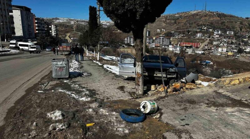 Besni'de Otomobil Şarampole Girmesi Sonucu 1 Yaralı 1