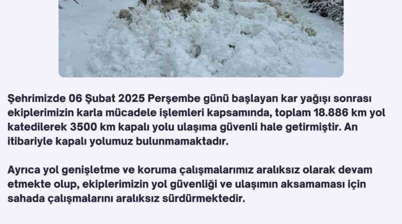 Elazığ'da İl Özel İdaresi Ekipleri ile Kapalı Köy Yolları Açıldı 1