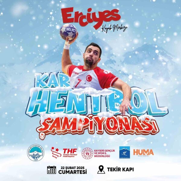 Erciyes Kayak Merkezi'nde Kar Hentbol Maçı