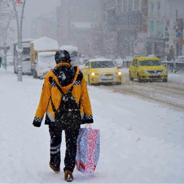Kar nedeniyle ulaşıma kapalı bir köy yolu-10