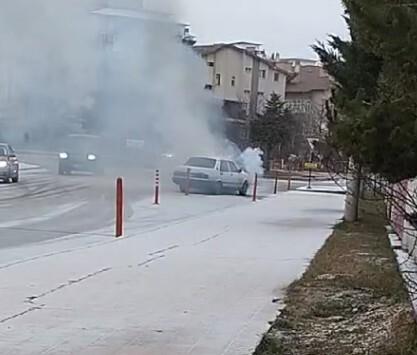 Kastamonu'da Araç Yangını 1