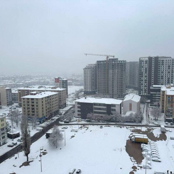 Kayseri'de kar yağışı-1