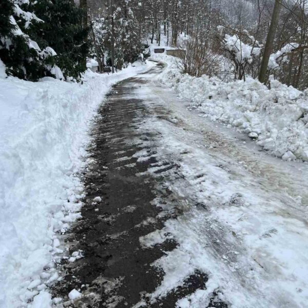 Trabzon'da kar yağışı nedeniyle kapanan mahalle yolları açıldı.