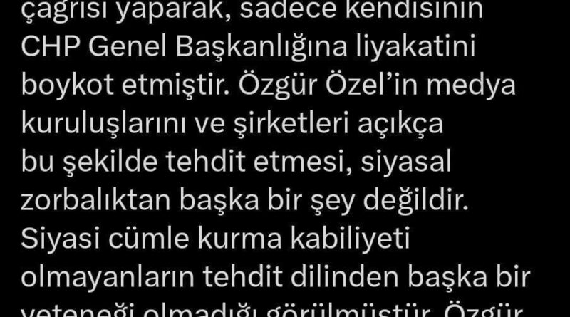 AK Parti Kayseri İl Başkanı Okandan’dan Özel’e "boykot" tepkisi 1