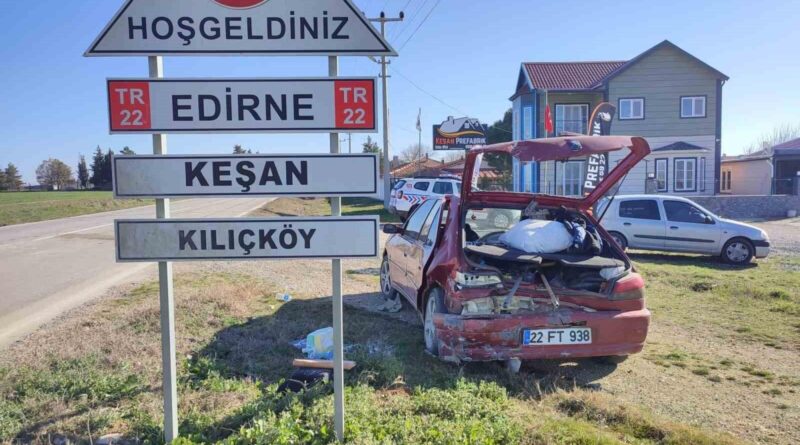 Edirne Keşan'da Trafik Kazasında 3 Kişi Yaralandı 1