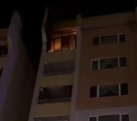 Kırklareli'nin Lüleburgaz'ında TOKİ Konutlarında Yangın 1