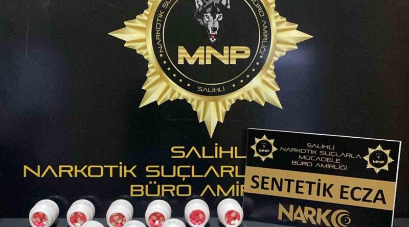Manisa’da 500 sentetik ecza ele geçirildi 1