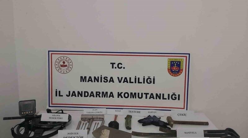 Manisa’da kaçak kazıya suçüstü 1