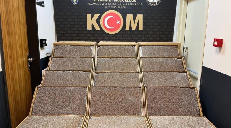 270 bin adet doldurulmuş kaçak makaron ele geçirildi 1