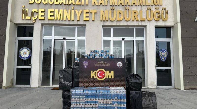 Ağrı’da 10 bin paket kaçak sigara ele geçirildi 1