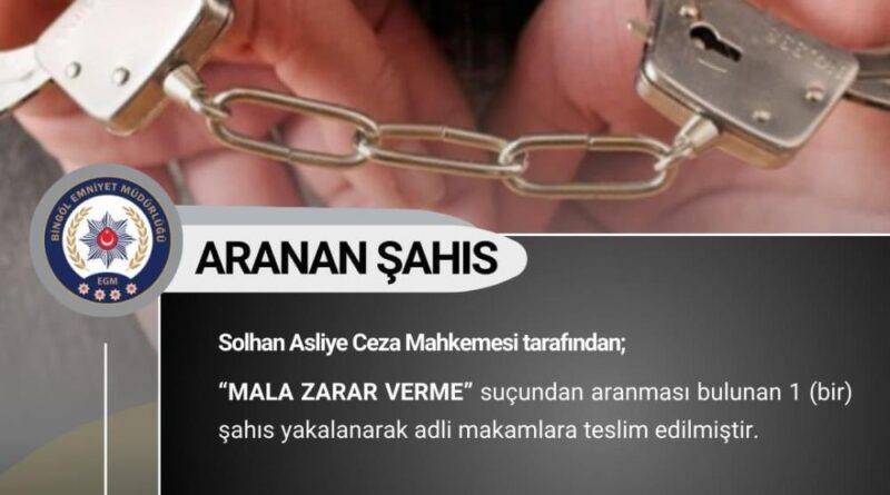 Bingöl’de aranan 4 şüpheli yakalandı 1