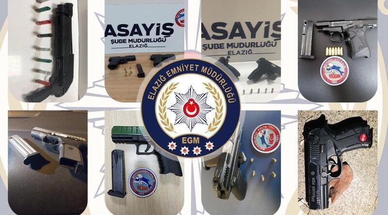 Elazığ’da 22 adet ruhsatsız silah ele geçirildi 1