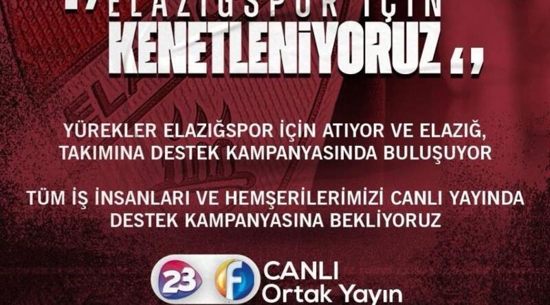 Elazığspor için destek kampanyası düzenlenecek 1