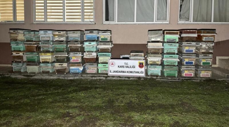 Kağızman’da arı kovanı hırsızları yakalandı 1