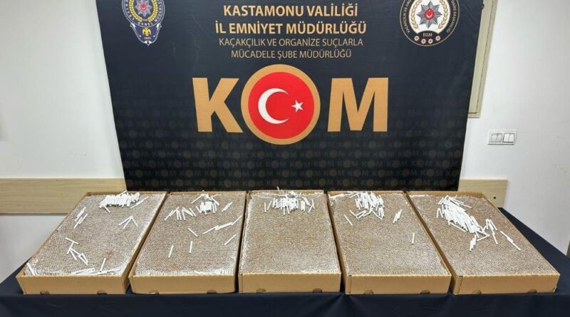 Kastamonu'da 27 bin adet doldurulmuş makaron ele geçirildi 1