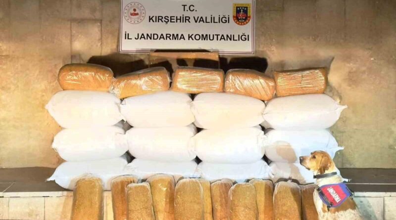 Kırşehir’de 633 kilo kaçak tütün ele geçirildi 1