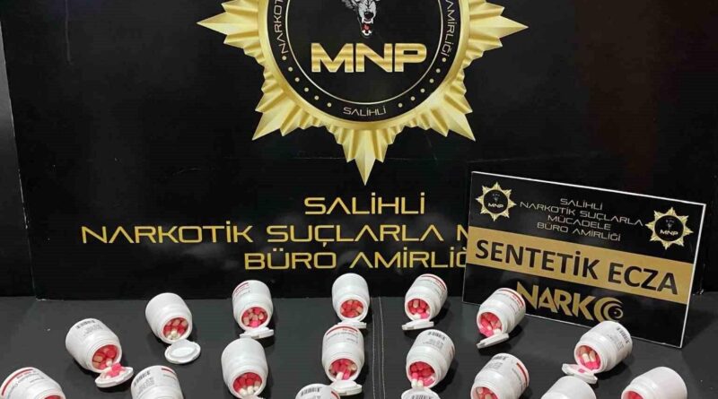 Manisa’da bin 70 sentetik ecza ele geçirildi 1