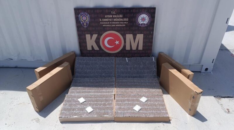 Aydın’da 51 bin adet doldurulmuş makaron ele geçirildi 1