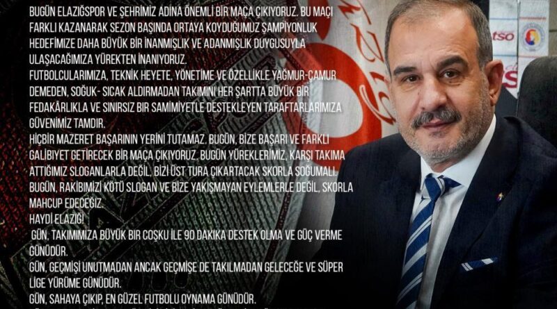 Başkan Alan, "Gün sahaya çıkıp, en güzel futbolu oynama günüdür" 1