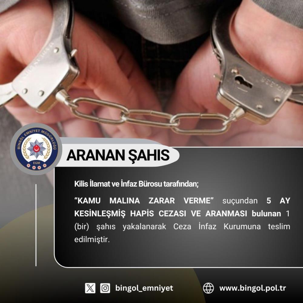 Bingöl’de aranan 6 şüpheli yakalandı