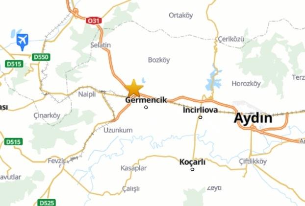 Germencik’te 3.8 şiddetinde deprem 1