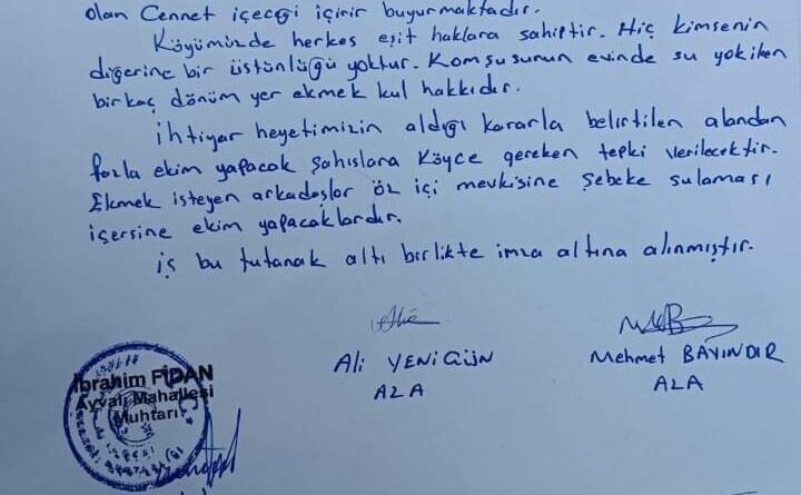 İhtiyar Heyeti 50 metrekareden fazla bahçe ekimini yasaklama kararı aldı 1