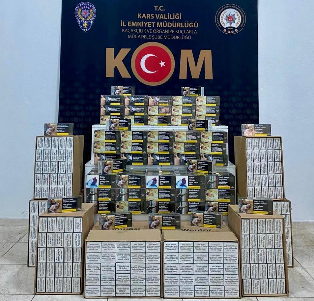 Kars’ta 130 bin boş makaron ele geçirildi