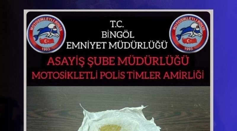 Bingöl'de uyuşturucu operasyonu 1