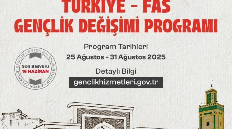 Gençlik ve Spor Bakanlığı, 'Türkiye-Fas Gençlik Değişimi Programı' başvurularının başladığını duyurdu 1