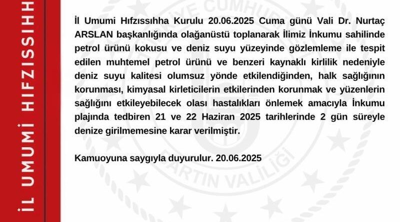 İnkumu'nda hafta sonunda denize girmek yasaklandı 1