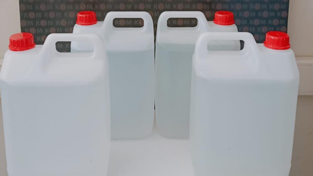 Kırıkkale’de 20 litre kaçak alkol ele geçirildi
