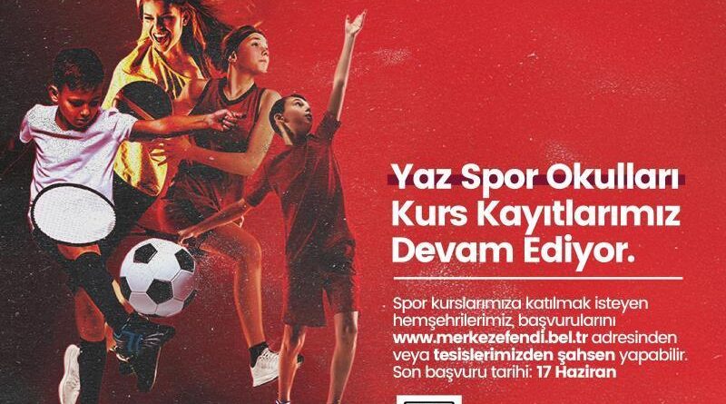 Merkezefendi Belediyesinin yaz spor okulları kurs kayıtları devam ediyor 1